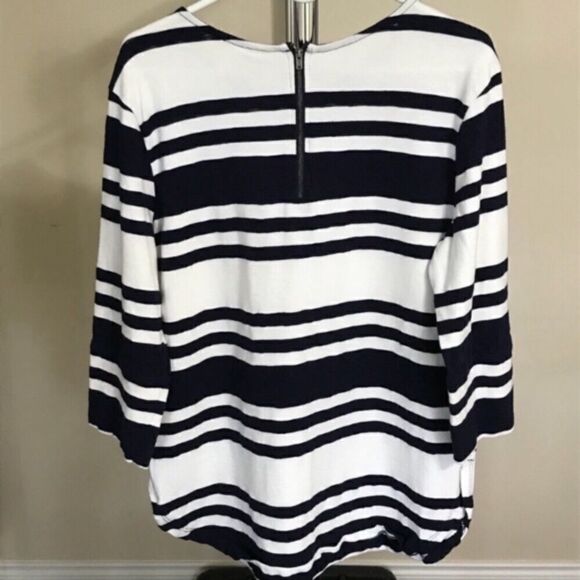 3/$25 NWOT Merona Top, 100% Cotton Blue/White XL - Picture 3 of 5